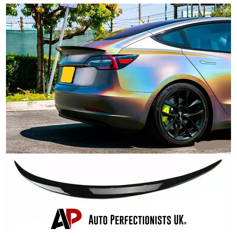 For Tesla Model 3 Boot Spoiler Lip Wing Splitter Body Kit 2017+ Black 5061072663703