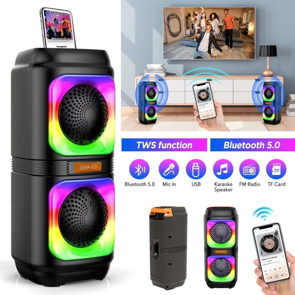 Bluetooth Wireless Speaker Outdoor Party Portable Subwoofer Heavy Bass Stereo Fm 012657489749
