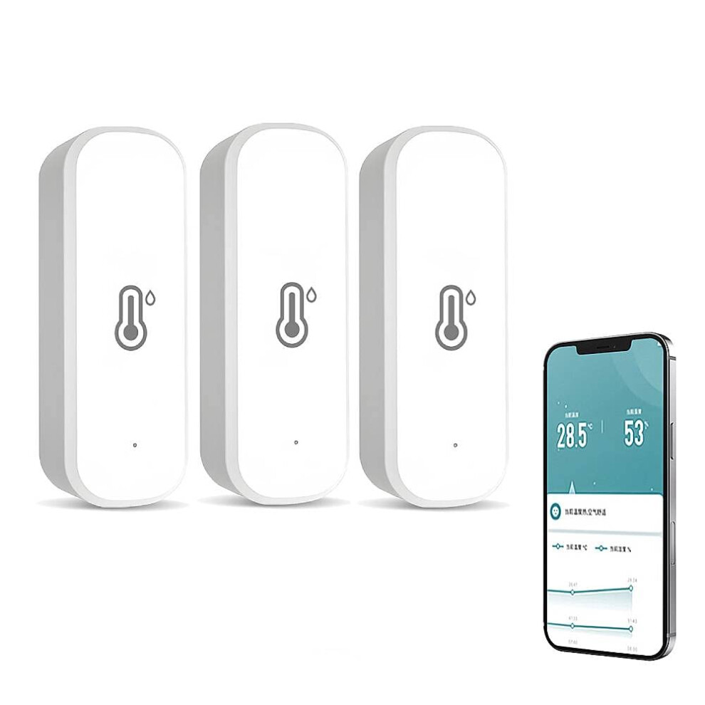 Smart Temperature and Humidity Sensor, Smart Hygrometer Thermometer for Alert, No Hub Required, Compatible with Alexa and Google Home, for Home, Baby,