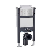 Nes Home Top or Front Wall Hung Toilet Frame Chrome Round Flush Buttons