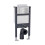 NES Home Nes Home Top or Front Wall Hung Toilet Frame Chrome Round Flush Buttons 1