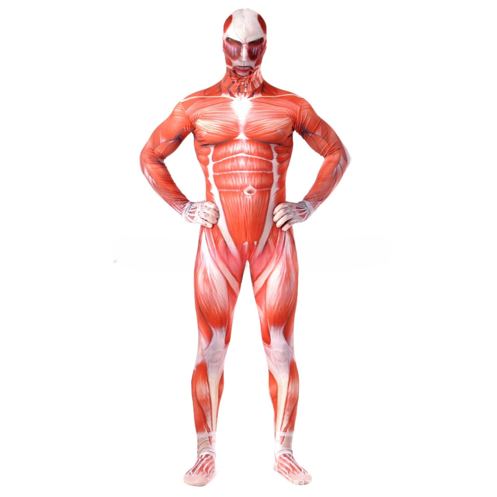 Attack on Titan Colossal Titan Muscle Suit Full Body Zentai Costume 50M Giant Realistic Anime Cosplay Costume Halloween Party
