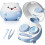 (Blue) Cute Contact Lens Cleaner, Case Cleaning Machine with Solution Soak Case and Contact Lens Applicator Tool 1
