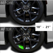 (Green) 6PCS Reflective Car Wheel Rim Vinyl Decal Sticker Accessories Red for 18"-21" New