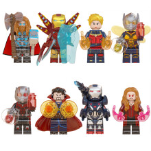 8pcs Superhero Minifigures Iron Man Thor Superheroes Building Blocks Toys for Kids