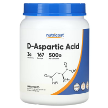 Nutricost, D-Aspartic Acid, Unflavoured, 500g