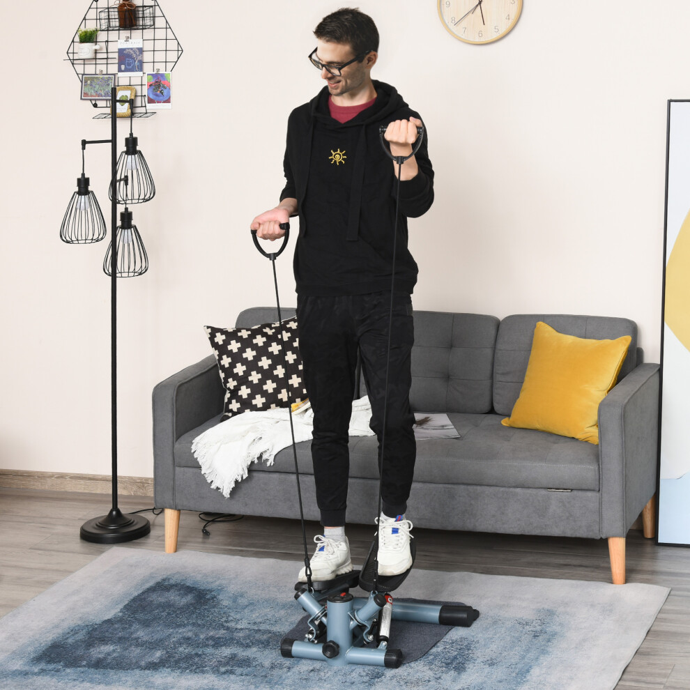 HOMCOM Mini Stepper Step Machine w/ Cushion Mat for Leg Arm Full Body Training