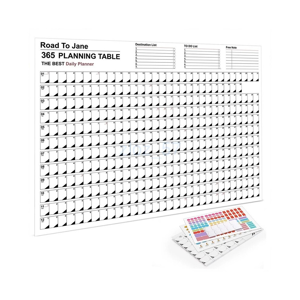 (365 Days) NEW 2026 Wall Calendar 12 Month Annual Yearly Planner Thick Paper 29x20 Inch