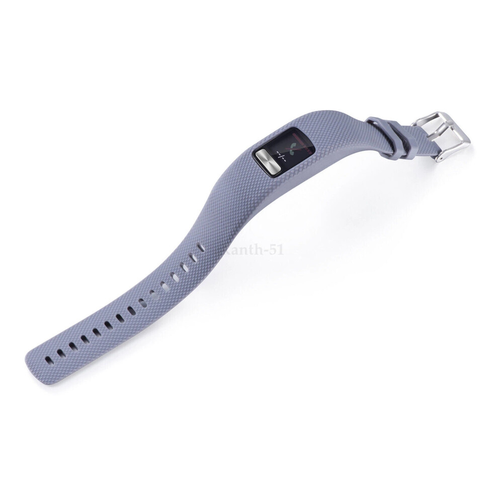(, S) Garmin Vivofit 4 Strap Replacement Quality Fitness Tracker Wristband Bracelet Grey 4069369085833