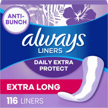Always Daily Extra Protect Liners, Extra Long Length