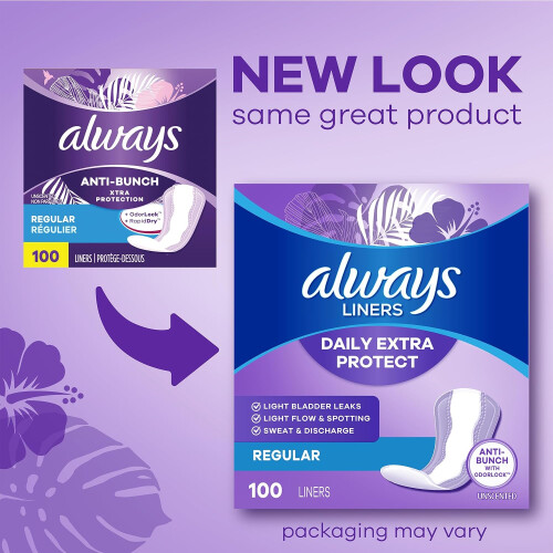 Always Always Daily Extra Protect Liners, Extra Long Length 1