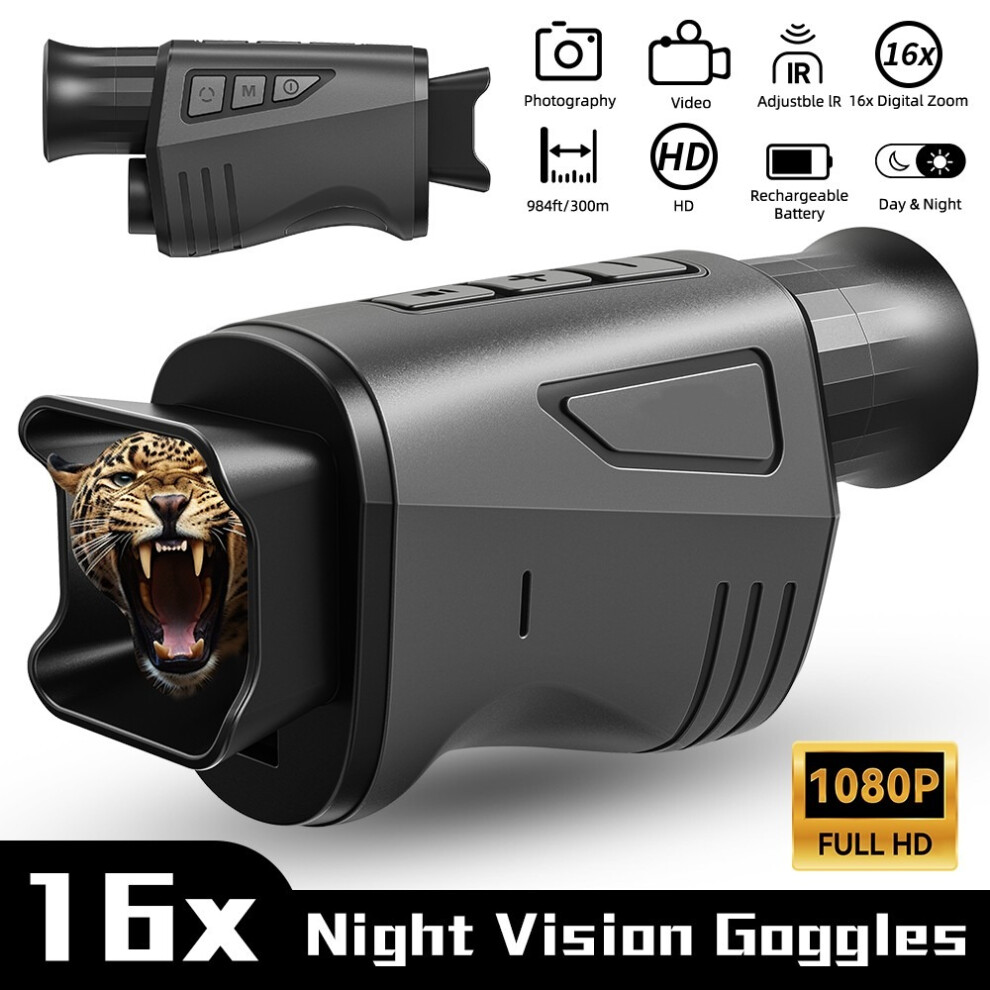 Digital Night Vision Goggles Outdoor 1080P 12Mp Ir Infrared Monocular Binoculars 012547658965