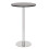 Deluxe Como Poseur Table, Round Black Wood Top with Chrome Base 1