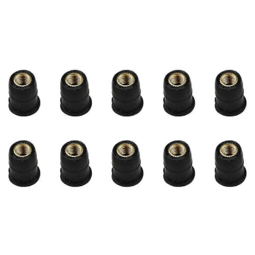 10Pcs India rubber WellNut M4/M5/M6 Metric Motorcycle Windscreen Well Nut Wellnuts