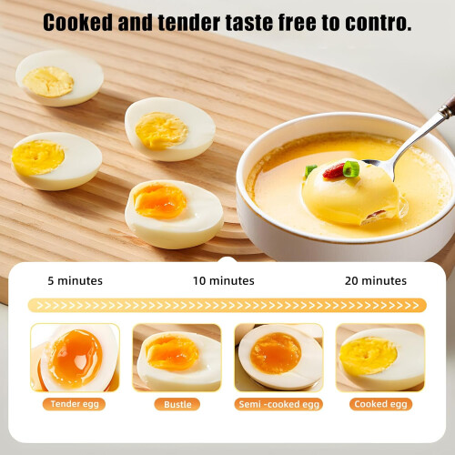 Double-layer Egg Cooker, Fast Electric Egg Boiler, Small Breakfast Machine, Safe and Easy to Operate, can Accommodate 12 Eggs, Suitable 1