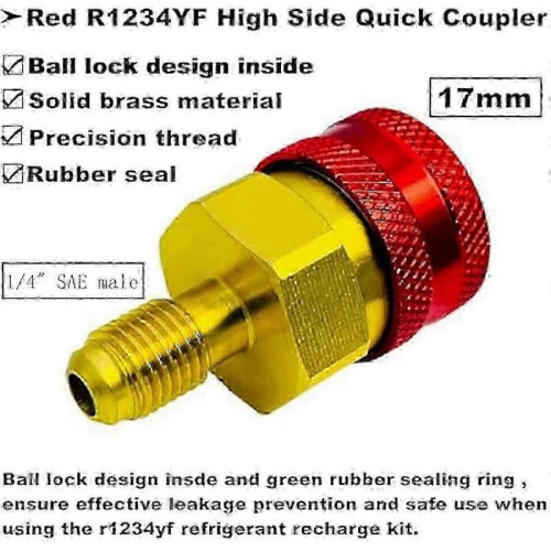R1234YF Quick Coupler Kit,R1234yf to R134a Adapter 1