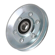 V-Shape Iron Bearing Cable Pulley for Industry 73x10x11mm Silver