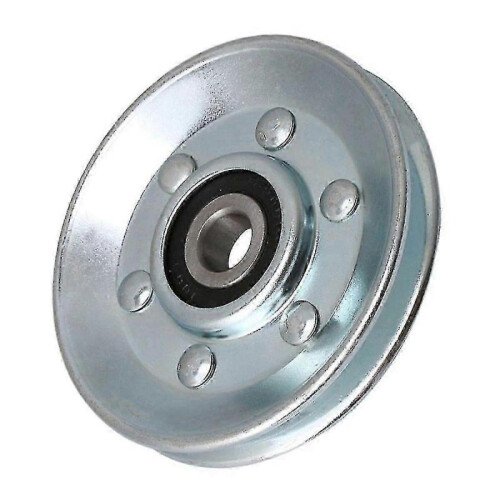 V-Shape Iron Bearing Cable Pulley for Industry 73x10x11mm Silver
