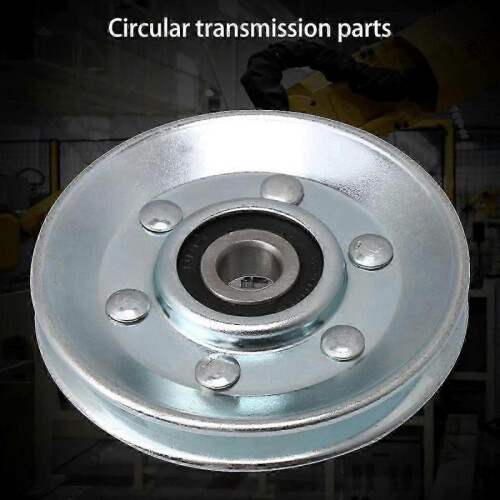 V-Shape Iron Bearing Cable Pulley for Industry 73x10x11mm Silver 2
