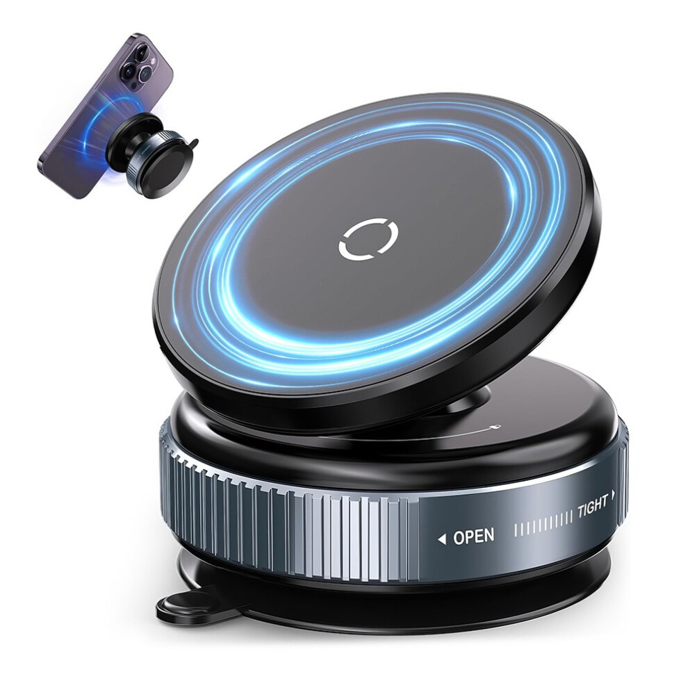Vacuum Magnetic Suction Cup Car Phone Holder Stand Car Mount For Iphone Magsafe 012657483976