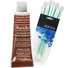 Rub n Buff Wax Metallic Spanish Copper Rub and Buff Finish 0,5 Fl ssigunzen Pixiss Misch- und Auftragungswerkzeuge zum Auftragen von Metallic-Wac