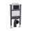 NES Home Nes Home Top or Front Wall Hung Toilet Frame Matte Black Flush Square Buttons 1