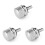 3X Chrome Billet Aluminum Seat Bolt Screw Cap for 1