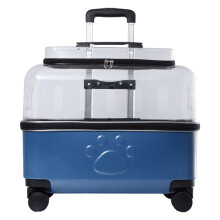 Cat Carrier with Wheels Transparent Pet Carrier Bag with Wheels Cat Trolley Case for Travel
