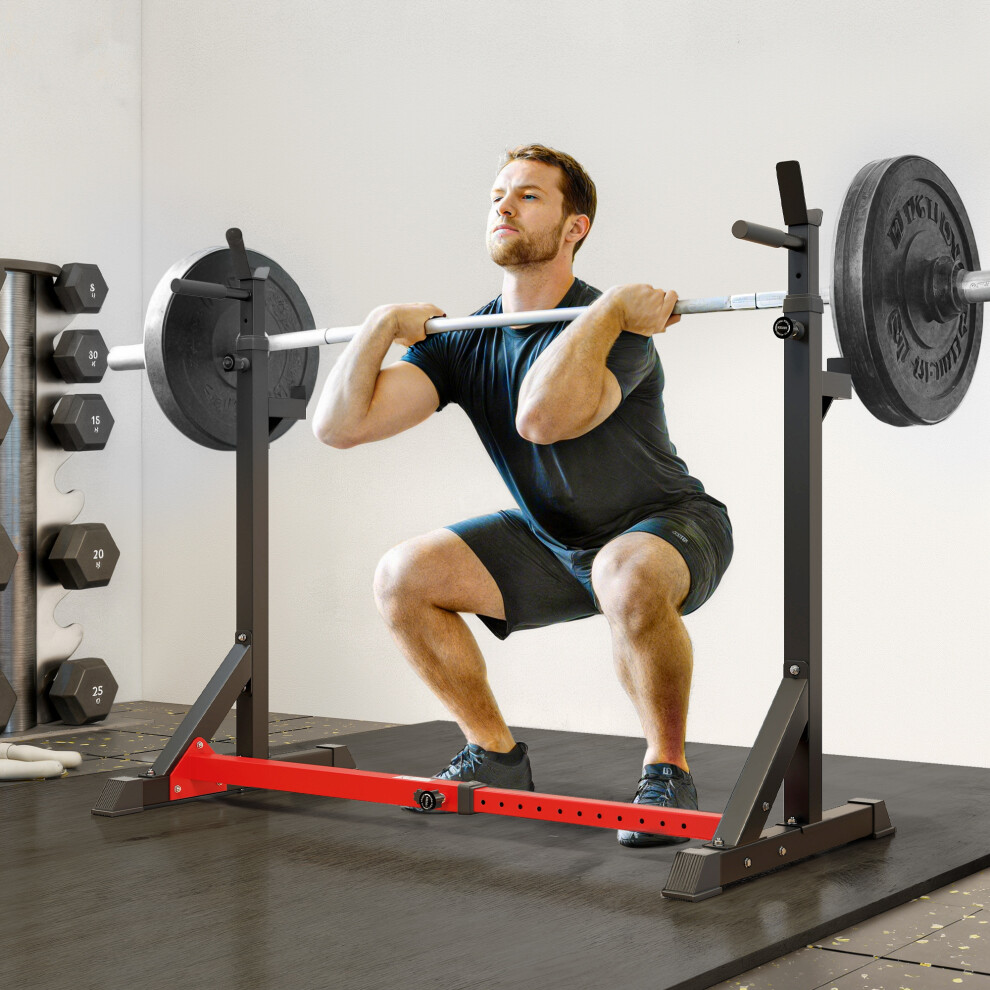 Homcom Black Barbell Rack - Image 4