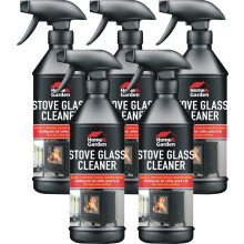 5 x 500ml Stove Glass Cleaner Spray Remover Stove Glass Soot Grease