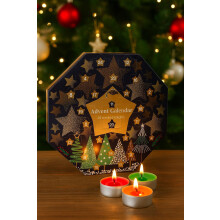 Christmas Scented Tealight Advent Calendar - 24-Window Countdown with Festive Aromas and 3-Hour Burn Time