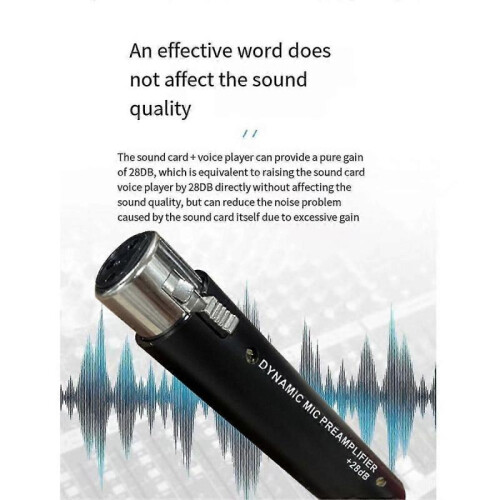 For DM1 Dynamic Microphone Preamplifier+SM58SK Microphone 28DB Gain for Dynamic and Passive Ribbon Microphone