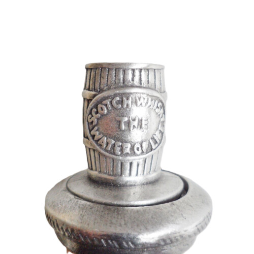 (Add a Gift Pouch) Scotch Whisky Cask Pewter Bottle Stopper 2