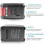 1/2PCS Einhell Power X-Change Battery Compatible with All 18 V Einhell Tools Batteries with LED Display 4
