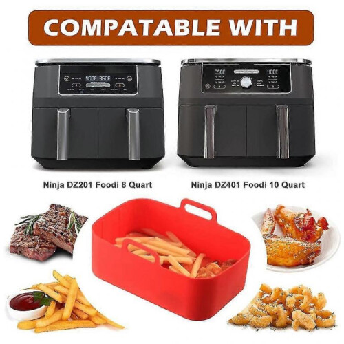 Reusable Rectangular Nonstick Silicone Air Fryer Basket Silicone Material 2