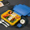 Lunch Box for Kids, 6 Compartments, Leakproof for School, Office (Red) 3