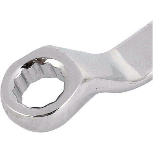 1PC 12 Point Deep Offset Ring Spanner Metric Double Box End Wrench Chrome Plated, silver 2