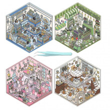 Cartoon Miniature Scene Stickers, Create Your Own House Stickers Small Room Scene Stickers with Effect