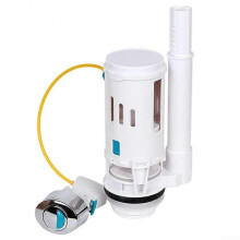 Toilet Cistern Double Flush Mechanism with 27.5cm Cable Length and 6.5cm Width Chrome Knob for DIY