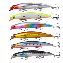 6pcs Topwater Lures 12.5cm Wave Climbing Bait Bright Colors for Saltwater Freshwater Fishing