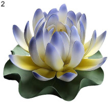 (Blue Yellow) Lotus-shaped Ceramic Censer 3d Handcrafted Artistic Flower Incense Stick Holder Desktop Decoration