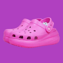(M3W5, rose Red) Women's Classic Crush Rubber Platform Clogs