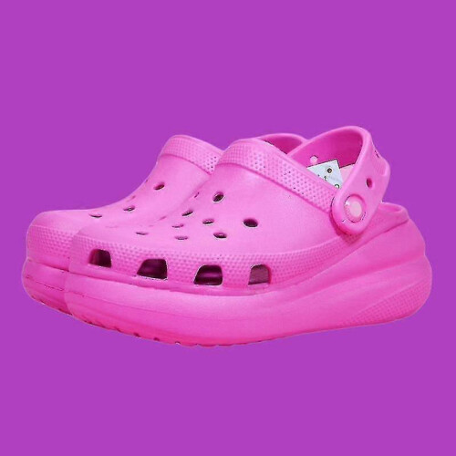 (M5W7, rose Red) Women's Classic Crush Rubber Platform Clogs