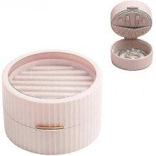 Small Jewelry Box Travel Jewelry Box Jewelry Storage Bag Portable Double Layer Flannel Lining Clean (1pcs)