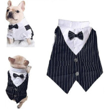 Pet Clothes Dog Shirt Dog Tuxedo Bow Tie Shirt Suitable for Wedding Party Puppy French Bulldog Pug