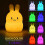 Medium Rabbit Night Light for Kids, Portable Silicone Bedside Lamp Night Lights 4