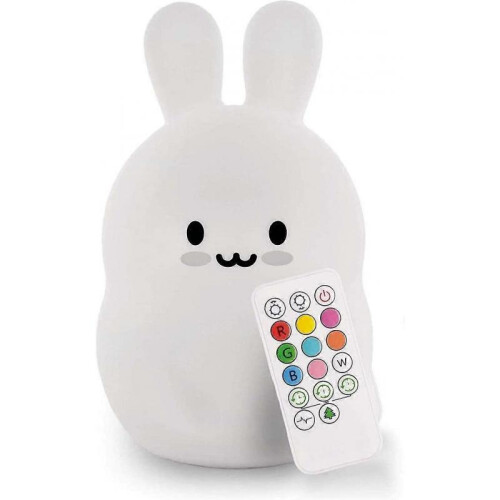 Medium Rabbit Night Light for Kids, Portable Silicone Bedside Lamp Night Lights 2