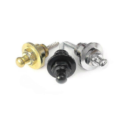 Guitar Strap Locks Buttons Skidproof Straplock Pegs Pins Bass2pcsblack