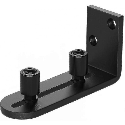 New Sliding Barn Door Floor Guides Adjustable Stay Roller Hardware Kit,black