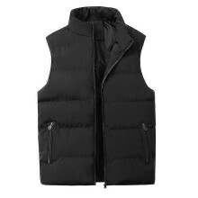 (3XL, Black) Men's Lightweight Packable Puffer Down Vest Sleeveless Quilted Jacket Coat